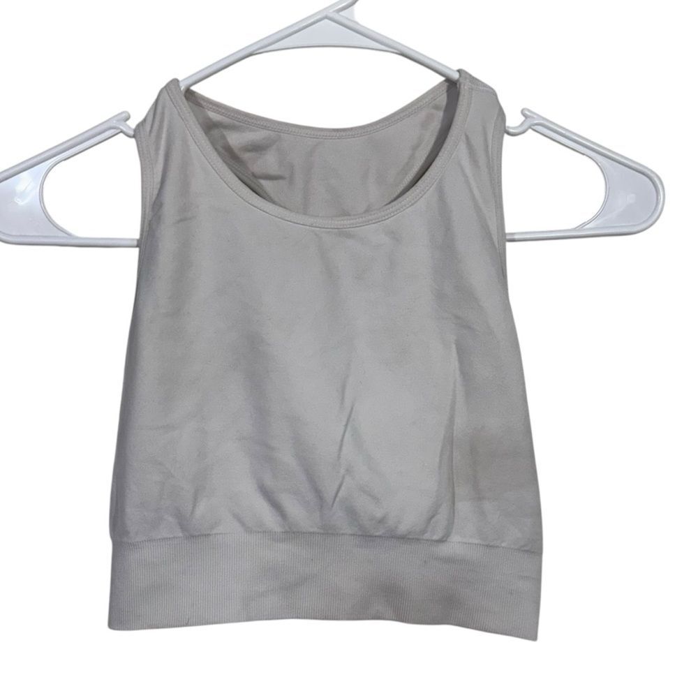 NVGTN White High Neck Medium Impact Sports Bra
